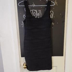 Streetwear Society Black Bodycon Mini Dress Scoop Neck Sleeveless